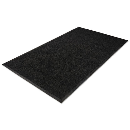 Platinum Series Walk-Off Indoor Wiper Mat, Rectangular, Black Carpeted Surface, 48" x 72"