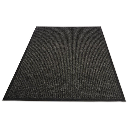 Golden Series Dual Rib Indoor Wiper Mats, Rectangular, Charcoal Gray Carpeted Surface, 48" x 72"