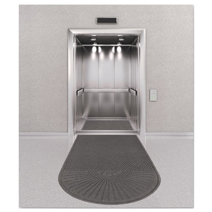 EcoGuard Diamond Floor Mats, Rectangular with Single Fan, Charcoal Gray Carpeted Surface, 96" x 48"
