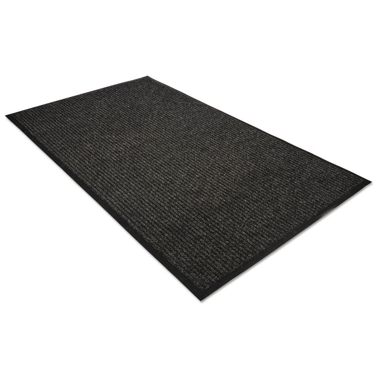 Golden Series Dual Rib Indoor Wiper Mats, Rectangular, Charcoal Gray Carpeted Surface, 48" x 72"