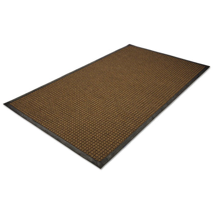 WaterGuard Indoor/Outdoor Scraper Mat, Rectangular, Brown Ridged Needle-Punch Surface, 48" x 72"