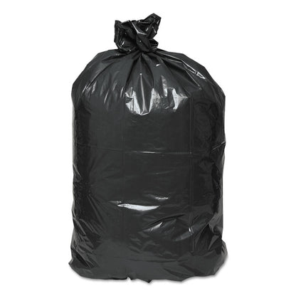 Linear Low Density Recycled Can Liners, 33 Gallon, 1.25 mil, 33" x 39", Black, 10 Bags/Roll, 10 Rolls/Carton