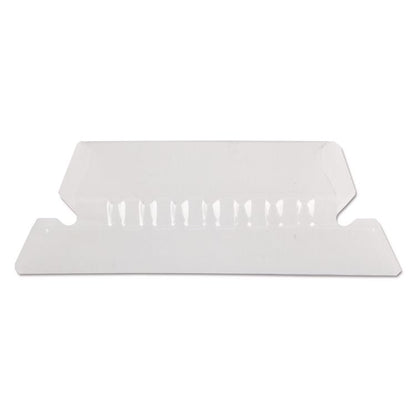 Transparent Colored Tabs For Hanging File Folders, 1/5-Cut, Clear, 2" Wide, 25/Pack