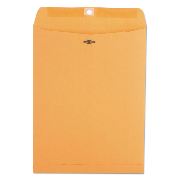 Kraft Clasp Envelope, #93, Square Flap, Clasp/Gummed Closure, 9.5 x 12.5, Brown Kraft, 100/Box