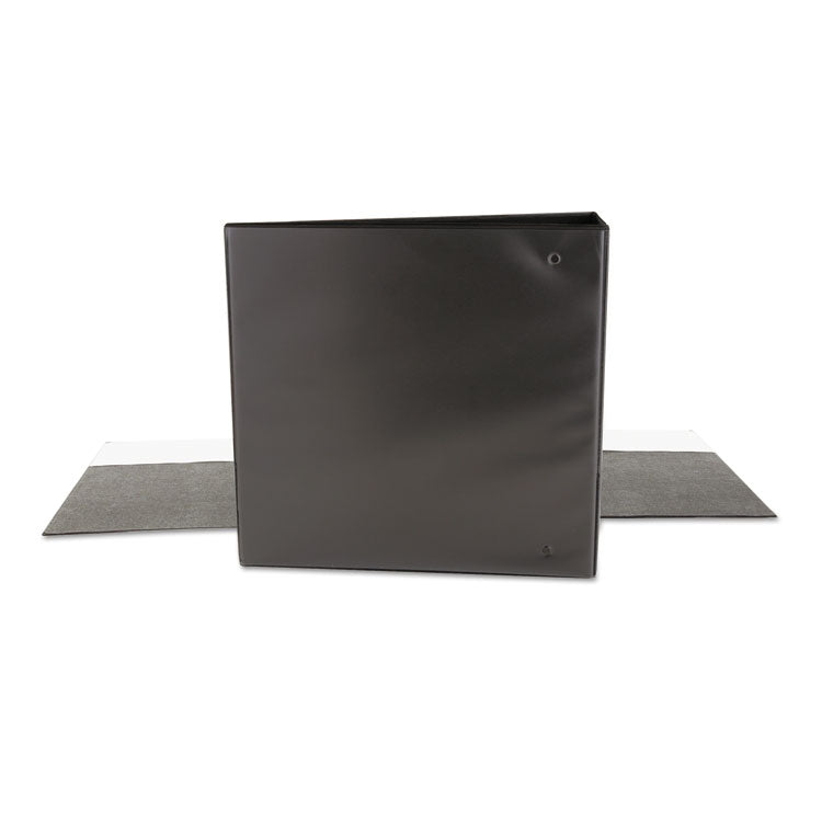 Economy Round Ring View Binder, 3 Rings, 3" Capacity, 11 x 8.5, Black