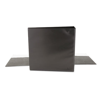 Economy Round Ring View Binder, 3 Rings, 3" Capacity, 11 x 8.5, Black