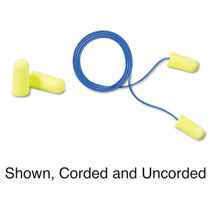 E-A-Rsoft Yellow Neons Soft Foam Earplugs, 33 dB NRR, One Size Fits Most, Yellow Bullet Plugs, 200 Pairs/Box