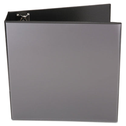 Economy Round Ring View Binder, 3 Rings, 3" Capacity, 11 x 8.5, Black