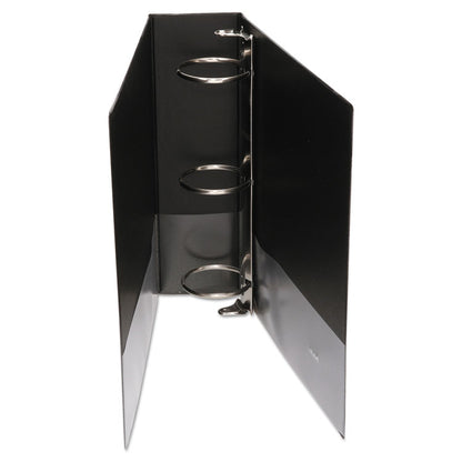 Economy Round Ring View Binder, 3 Rings, 3" Capacity, 11 x 8.5, Black