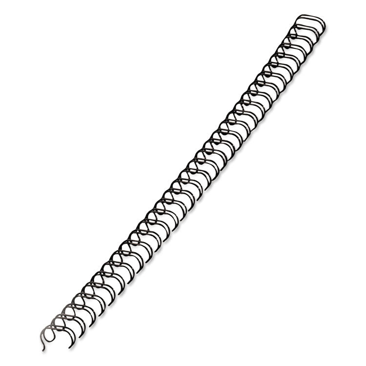 Wire Bindings for 11 x 8.5 Documents, 32 Rings, 0.38" (80-Sheet) Capacity, Black, 25/Pack