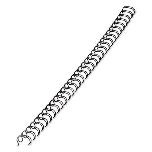 Wire Bindings for 11 x 8.5 Documents, 32 Rings, 0.38" (80-Sheet) Capacity, Black, 25/Pack