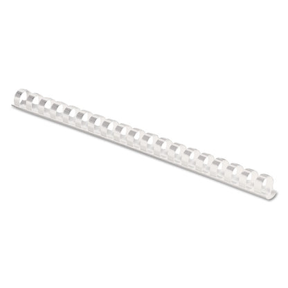 Plastic Comb Bindings for 11 x 8.5 Documents, 19 Rings, 0.5" (90-Sheet) Capacity, White, 100/Pack