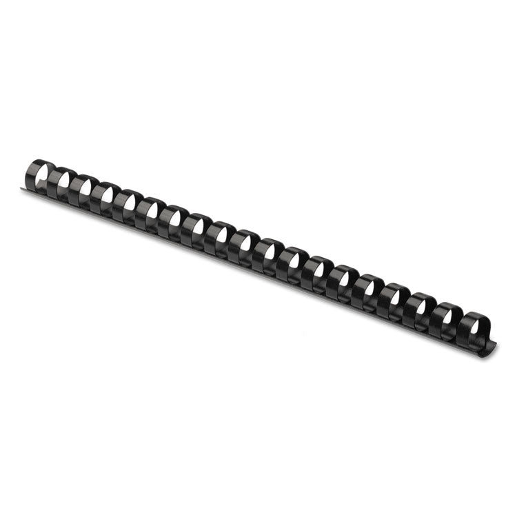 Plastic Comb Bindings for 11 x 8.5 Documents, 19 Rings, 0.5" (90-Sheet) Capacity, Black, 100/Pack