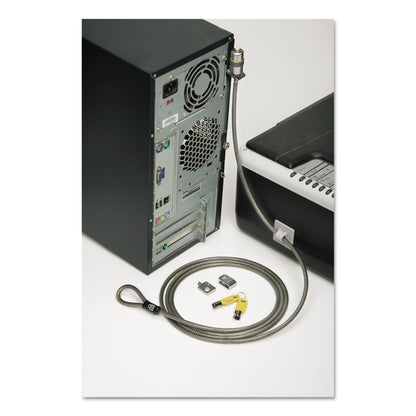 5340015987495, SKILCRAFT Desktop and Peripherals Locking Kit, 6 ft Steel Cable
