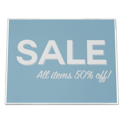Classic Image Slanted Sign Holder, Landscaped, 11 x 8.5 Insert, Clear