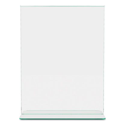 Superior Image Premium Green Edge Sign Holders, 8.5 x 11 Insert, Clear/Green