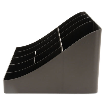 11-Compartment Coffee Condiment Organizer, 18.25 x 6.63 x 9.78, Black