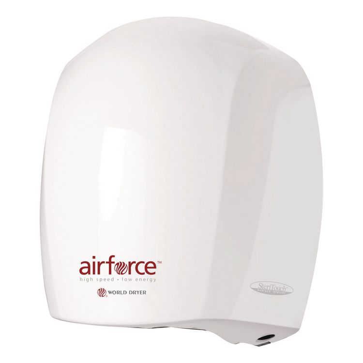 Airforce Hand Dryer, 110 V to 120 V, 10.75 x 9 x 6.5, White