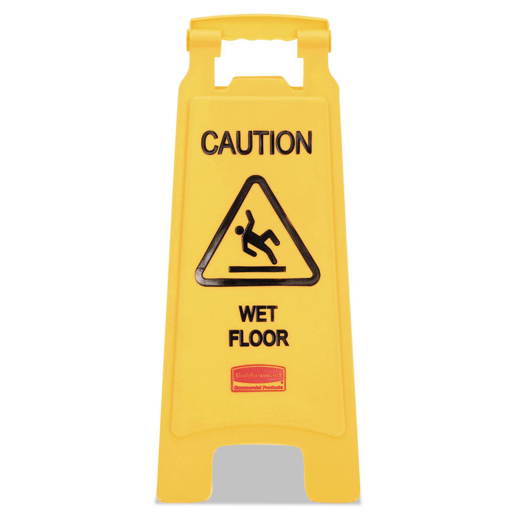 "Caution Wet Floor" Sign, 11 x 12 x 25, Yellow