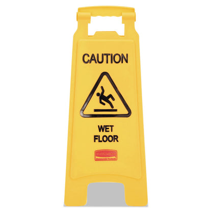 "Caution Wet Floor" Sign, 11 x 12 x 25, Yellow