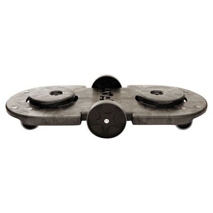 BRUTE Tandem Dolly, Two-Container, 400 lb Capacity, 20.25w x 45d x 8h, Black