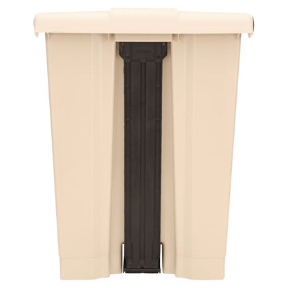 Legacy Step-On Receptacle, 18 gal, Polyethylene, Beige