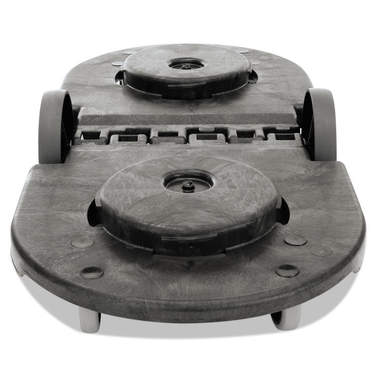 BRUTE Tandem Dolly, Two-Container, 400 lb Capacity, 20.25w x 45d x 8h, Black