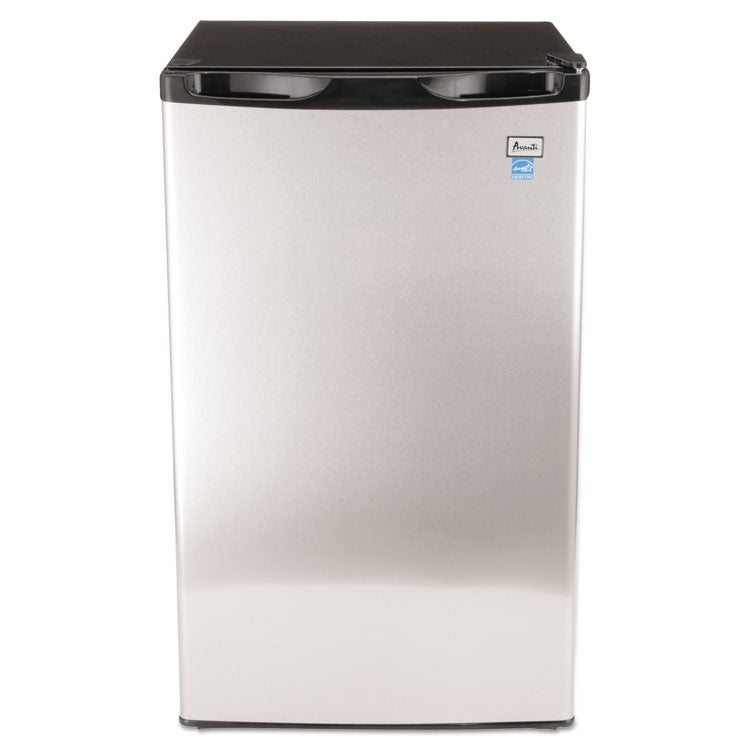 4.4 CF Refrigerator, 19 1/2"W x 22"D x 33"H, Black/Stainless Steel