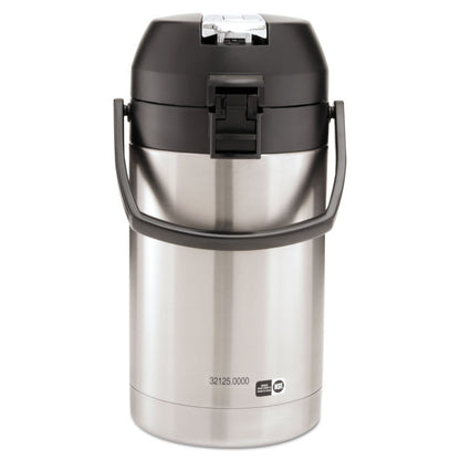 Lever Action Airpot, 84 oz, Stainless Steel/Black