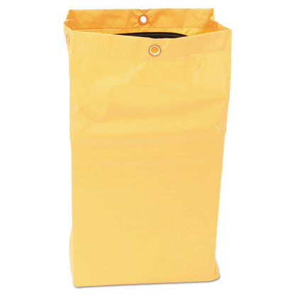 Zippered Vinyl Cleaning Cart Bag for Rubbermaid Commercial FG6173-88, 24 gal, 6.5" x 9.13" x 17.25", Black, 4/Carton