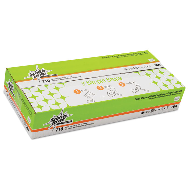 Quick Clean Griddle Cleaning System Starter Kit, 4 x 5.24, Orange