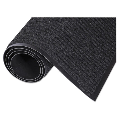 Needle-Rib Wiper/Scraper Mat, Rectangular, Charcoal Gray Ribbed Surface, 36" x 10 ft