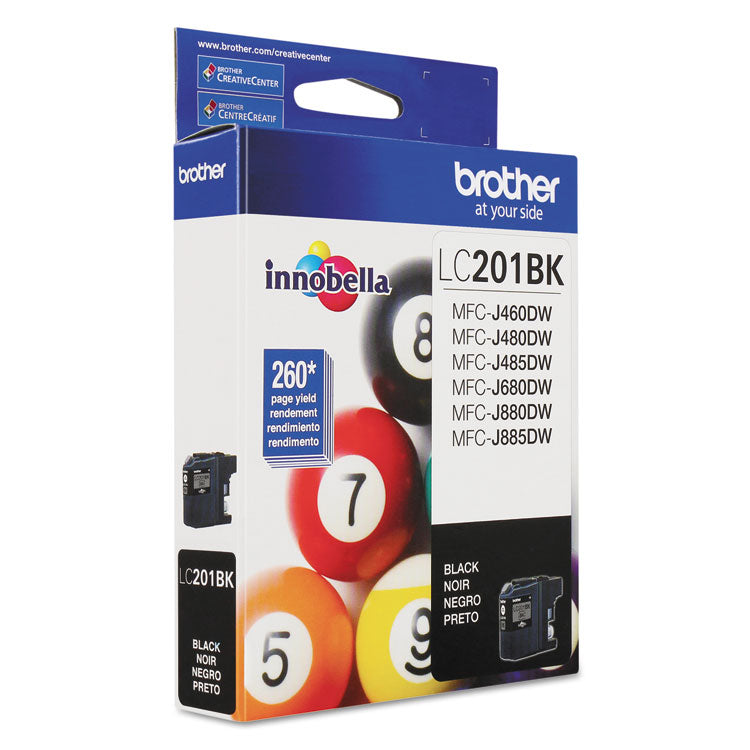 LC201BK Innobella Ink, 260 Page-Yield, Black