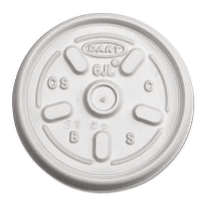 Plastic Lids for Foam Containers, Vented, Fits 3.5 oz to 6 oz, White, 100/Pack, 10 Packs/Carton