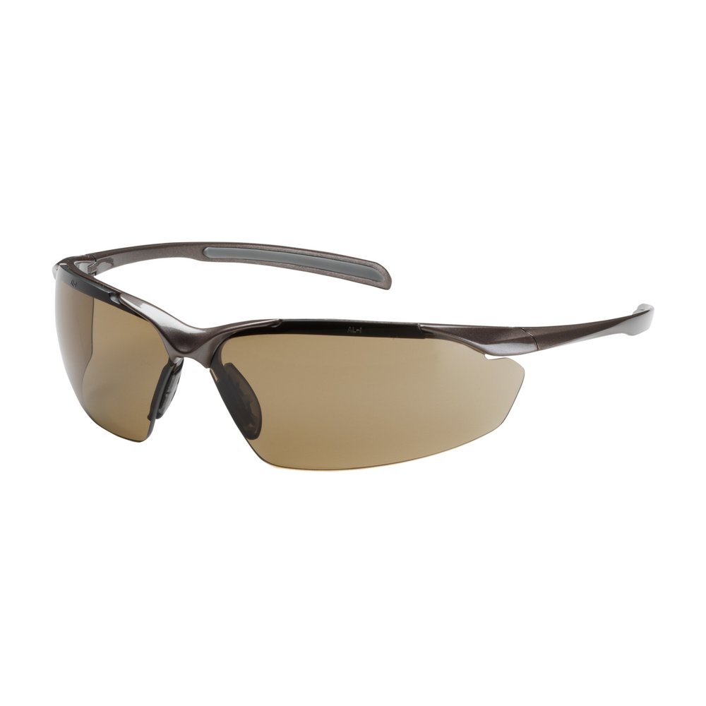 PIP Semi-rimless Glasses Gloss Bronze Brwn Lens S/F, 12 Pairs/Pack