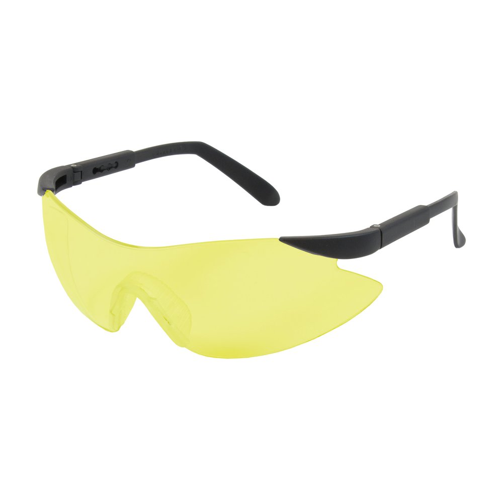 PIP Rimless Glasses BLK Amber Lens Anti-scratch, 12 Pairs/Box