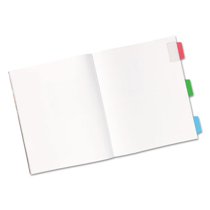 Ultra Tabs Repositionable Tabs, Standard: 2" x 1.5", 1/5-Cut, Assorted Colors (Blue, Green and Red), 48/Pack