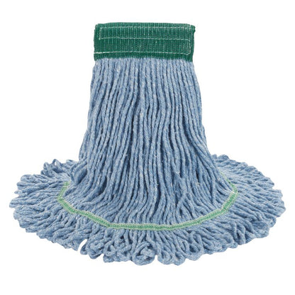 Super Loop Wet Mop Head, Cotton/Synthetic Fiber, 5" Headband, Medium Size, Blue, 12/Carton