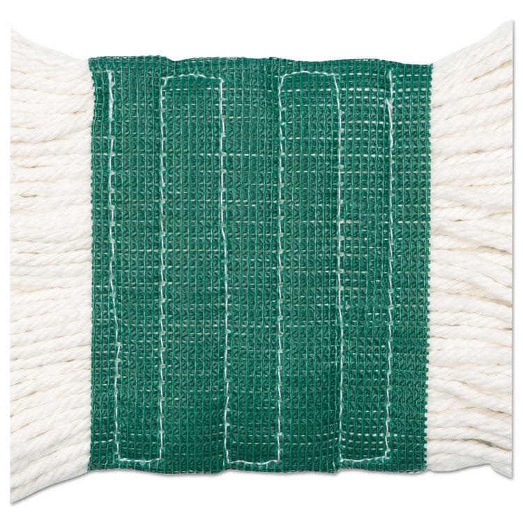Cut-End Wet Mop Heads, Rayon, White, 12/Carton