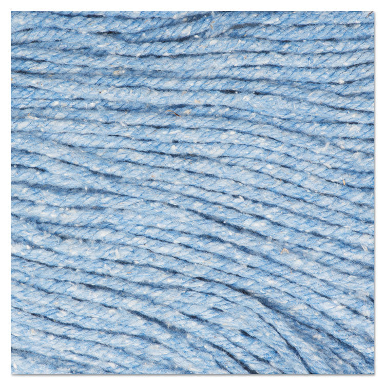 Super Loop Wet Mop Head, Cotton/Synthetic Fiber, 5" Headband, Medium Size, Blue