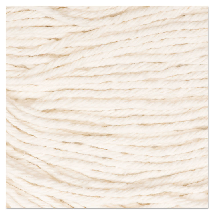 Super Loop Wet Mop Head, Cotton/Synthetic Fiber, 5" Headband, Medium Size, White
