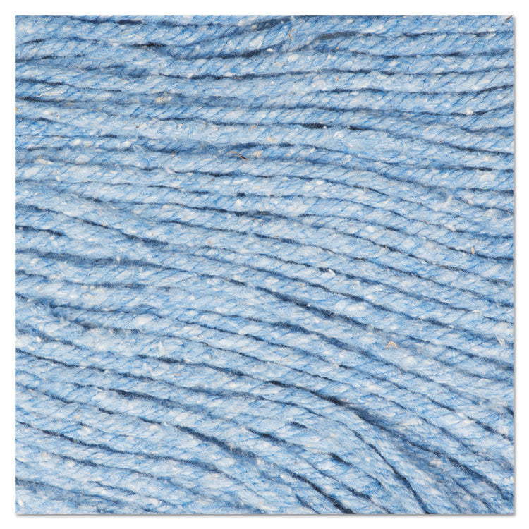 Super Loop Wet Mop Head, Cotton/Synthetic Fiber, 5" Headband, Large Size, Blue