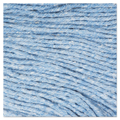 Super Loop Wet Mop Head, Cotton/Synthetic Fiber, 5" Headband, Large Size, Blue