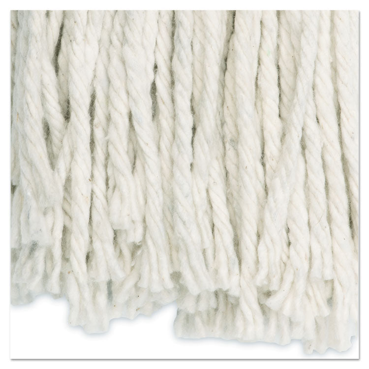 Cut-End Wet Mop Head, Cotton, #24, White