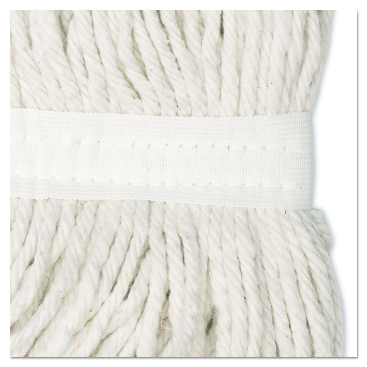 Cut-End Wet Mop Head, Rayon, #20, White, 12/Carton