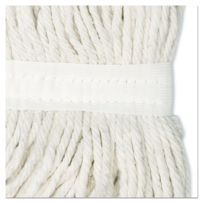 Cut-End Wet Mop Head, Rayon, #20, White, 12/Carton