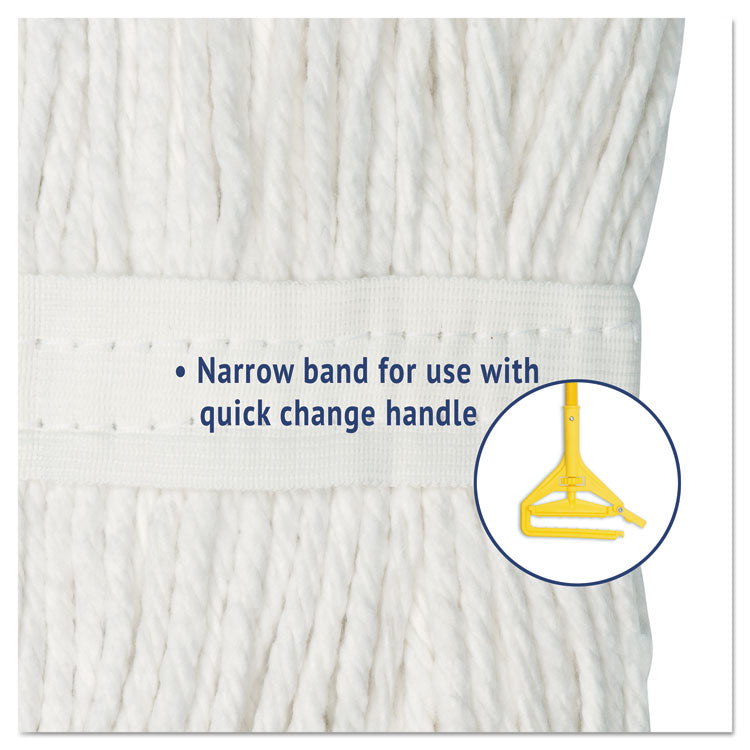 Cut-End Wet Mop Head, Cotton, #20, White