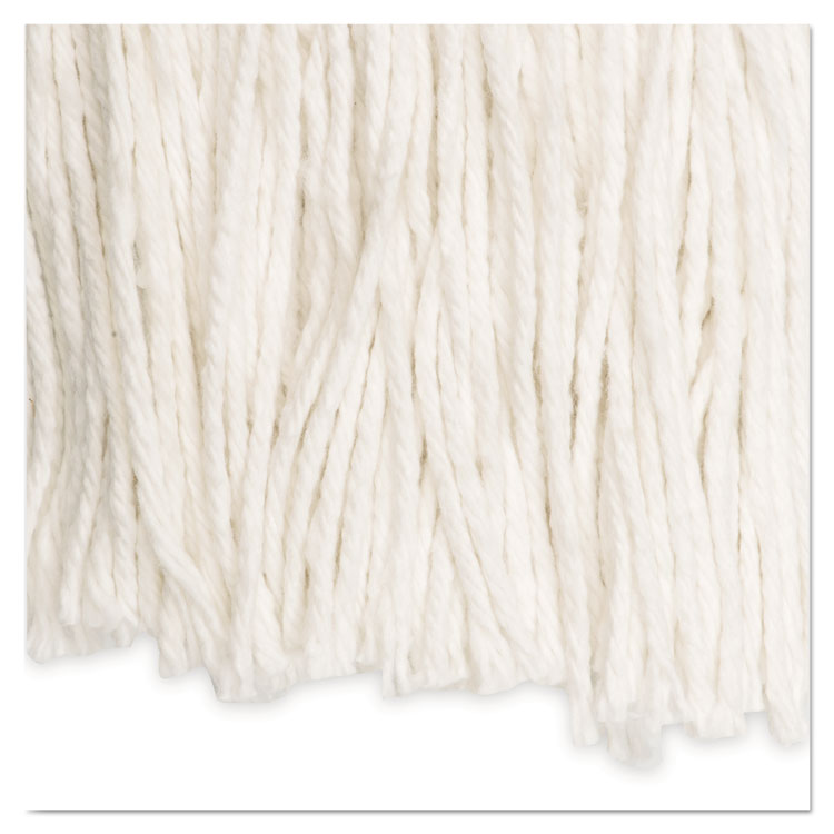 Cut-End Wet Mop Head, Rayon, #20, White, 12/Carton