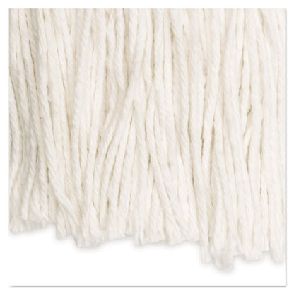 Cut-End Wet Mop Head, Rayon, #20, White, 12/Carton