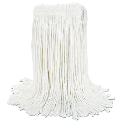Cut-End Wet Mop Head, Rayon, #20, White, 12/Carton